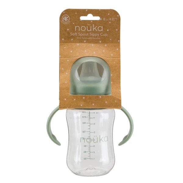gobelet a bec souple mousse vert accessoire enfant bébé Noüka