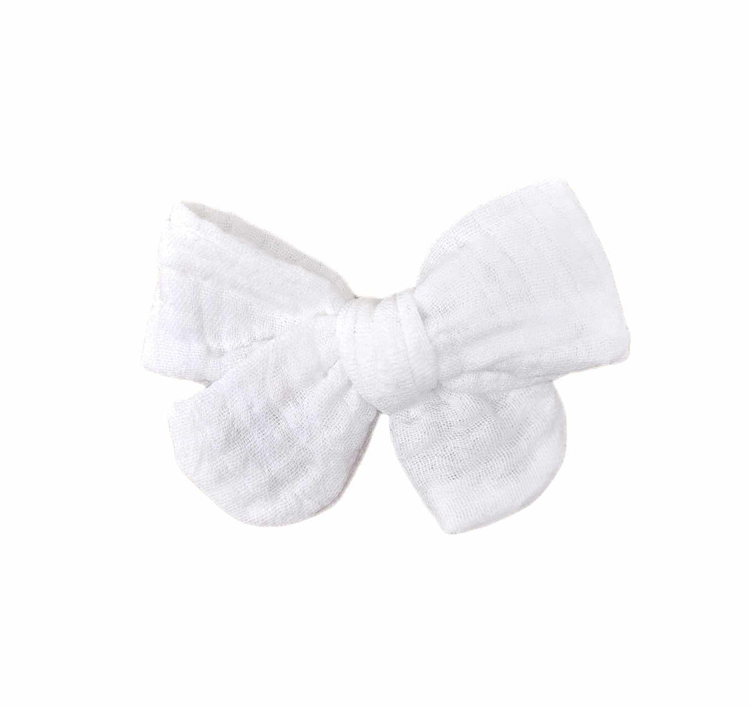 boucle mousseline blanc accessoire cheveux pince ananas and co
