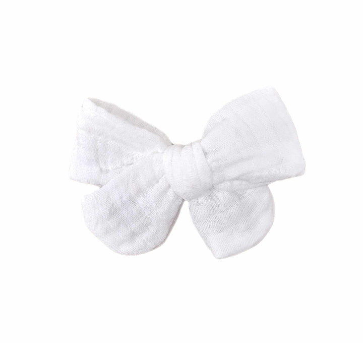 boucle mousseline blanc accessoire cheveux pince ananas and co