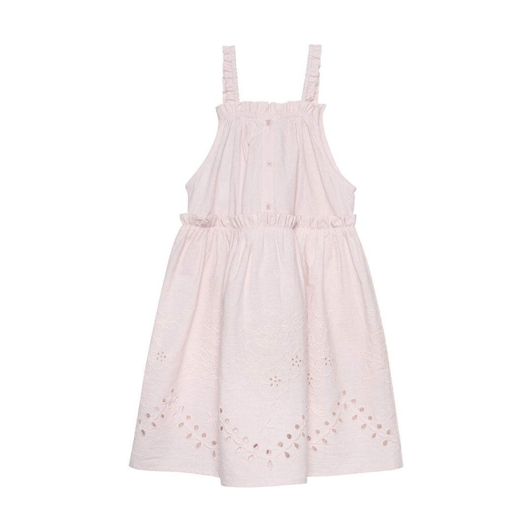 robe dentelle motifs floraux rose Minymo Mlle et Coco 123117
