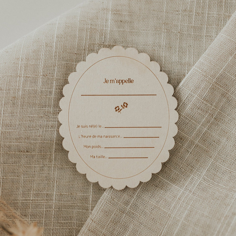 Pastille de bois Bienvenue bébé d'amour Le Petit Tableau Noir