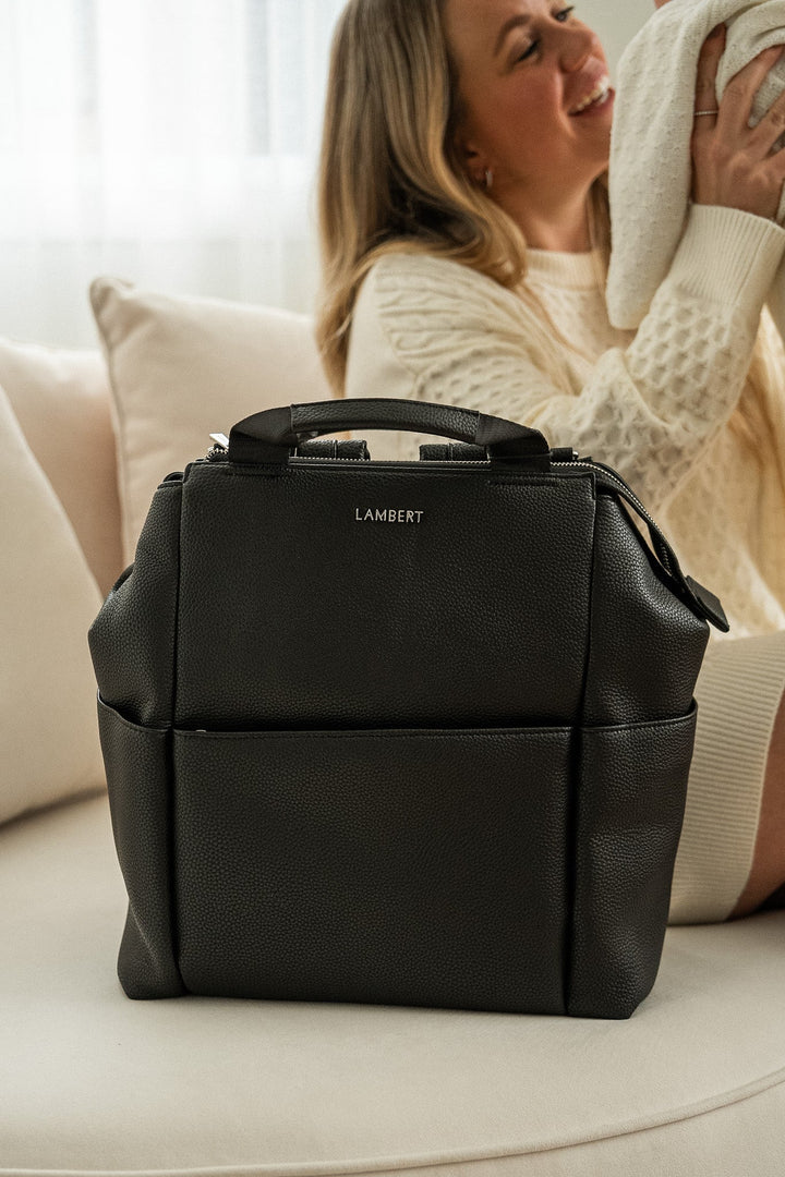 sac couche cuir vegan noir Nala Lambert produits québécois