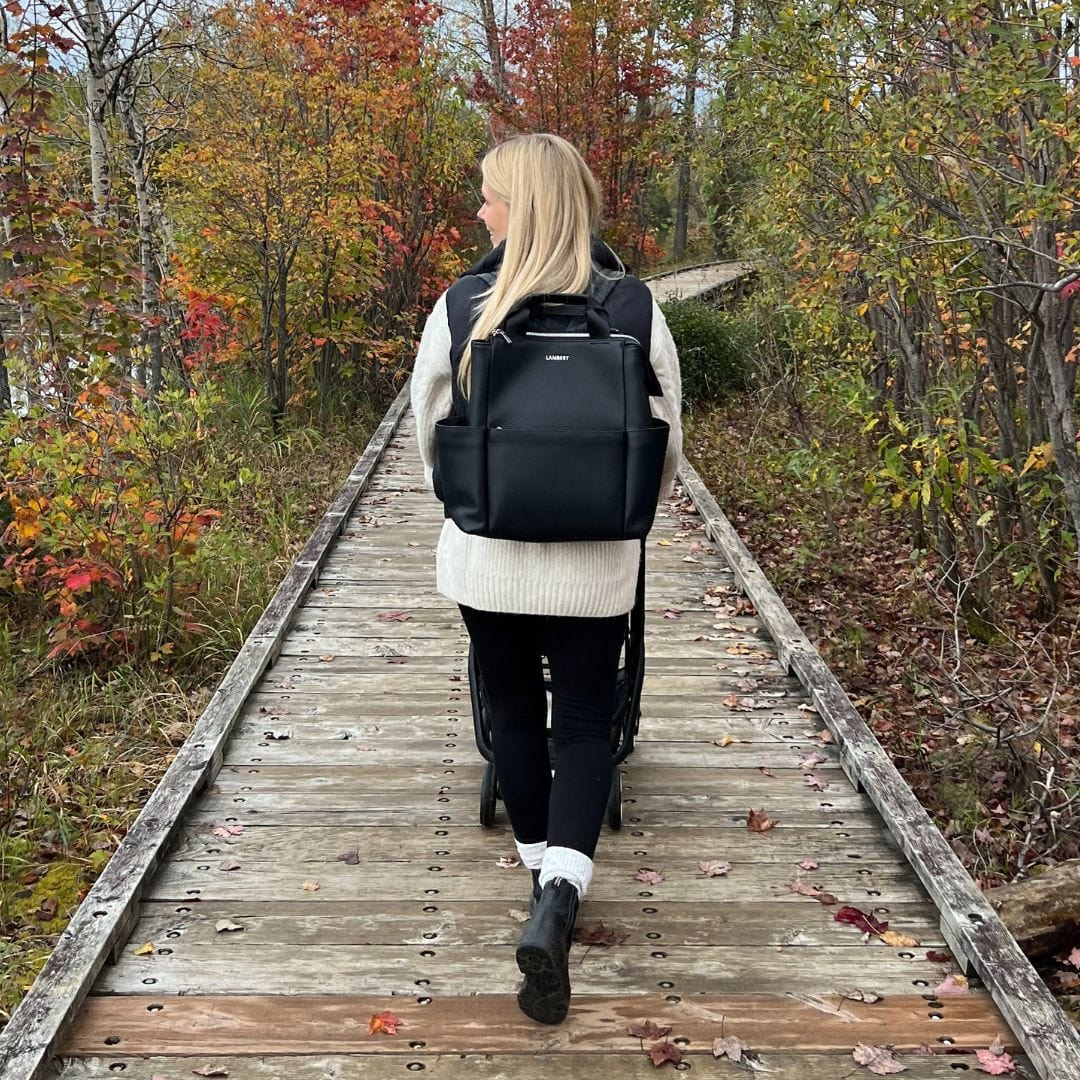 sac couche cuir vegan noir Nala Lambert produits québécois