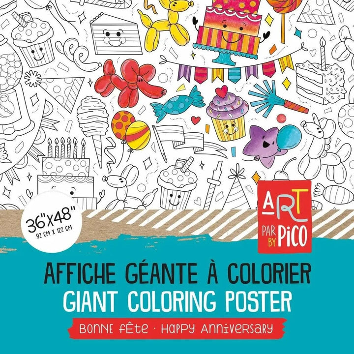 Nappe Coloriage Géant Anniversaire Pico Mlle et Coco