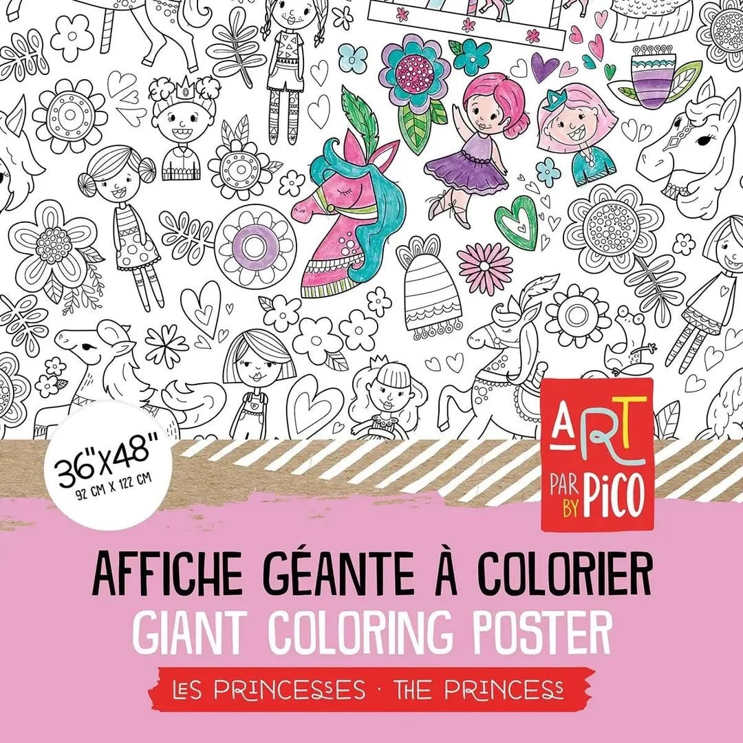 Nappe Géante Coloriage Princesses Pico Mlle et Coco