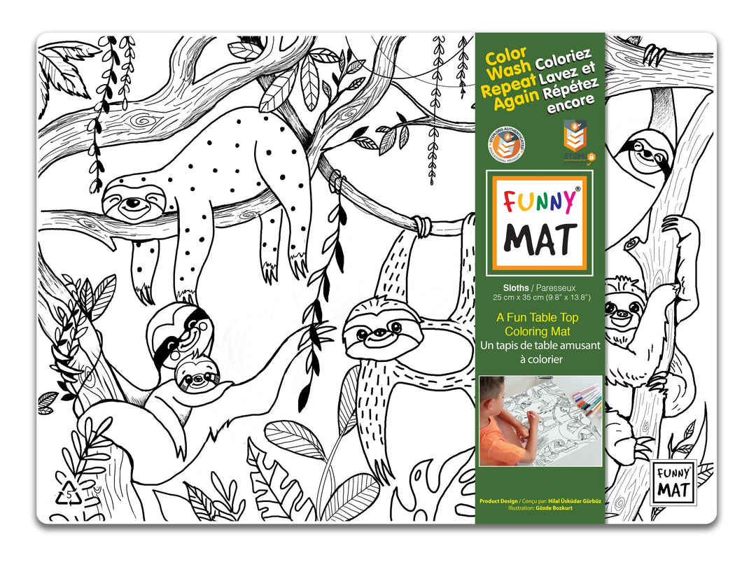 napperon colorier réutilisable lavable Funny Mat Mlle et Coco