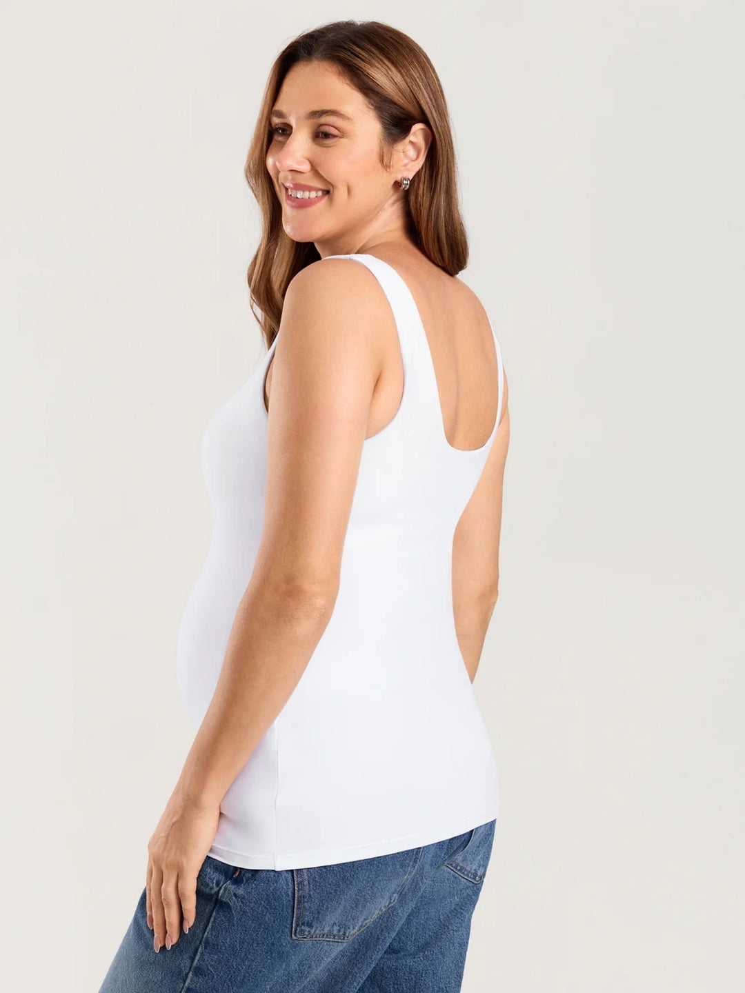 camisole allaitement et maternité natrelax Momanda blanc Mlle et Coco