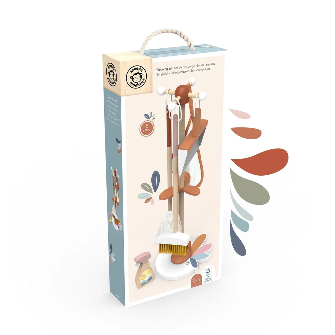 Jeu kit de nettoyage en bois Speedy Monkey Mlle et Coco