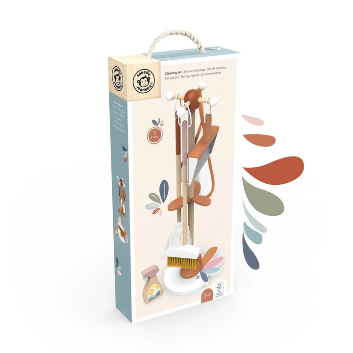 Jeu kit de nettoyage en bois Speedy Monkey Mlle et Coco