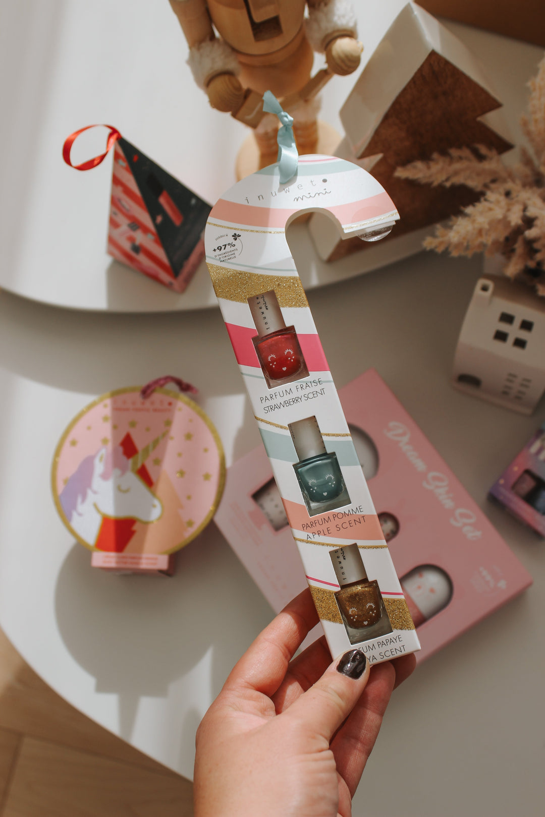 coffret canne de Noël vernis ongles Inuwet Mlle et Coco