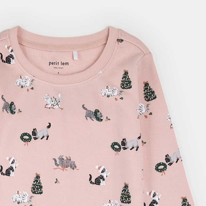 Pyjama deux-pièces Chat de Noël Petit Lem
