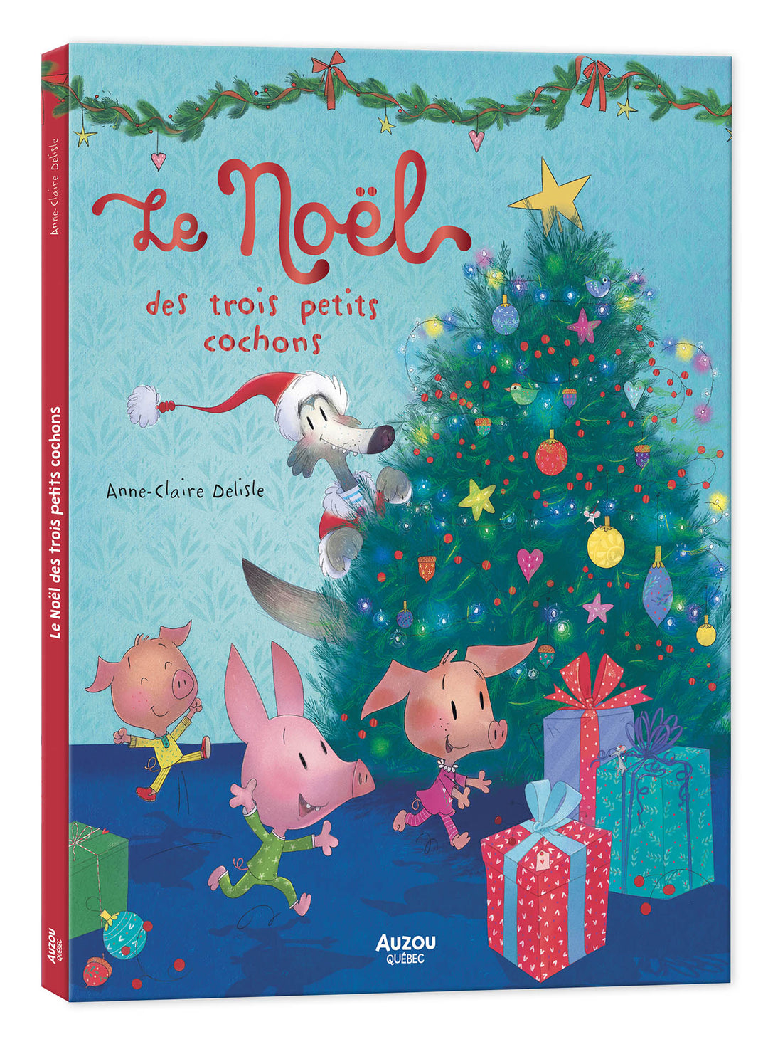 Livre - Le Noël des trois petits cochons - Auzou éditions