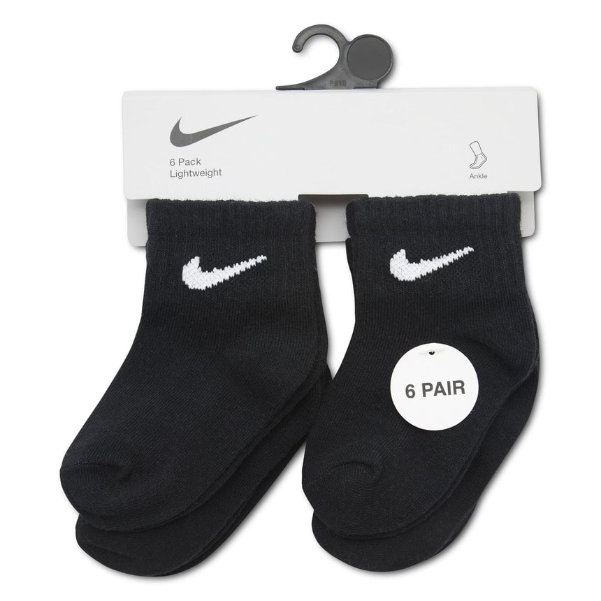 Chaussettes swoosh cheville pack de 6 noir Nike Mlle et Coco