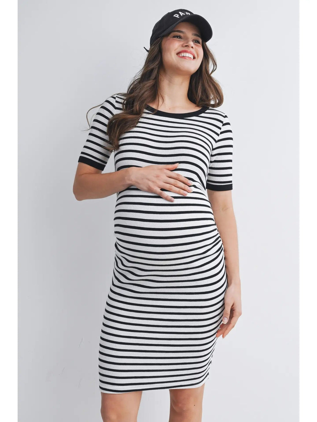 Robe maternité Rayé noir et blanc Hello Miz