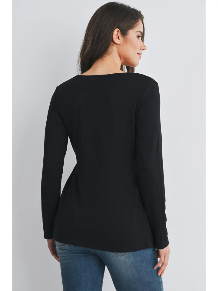 chandail manches longues noir maternité Hello Miz Mlle et Coco