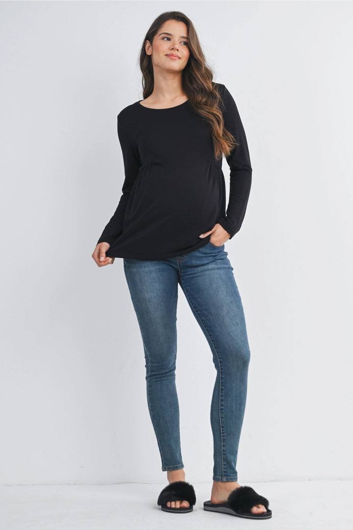 chandail manches longues noir maternité Hello Miz Mlle et Coco