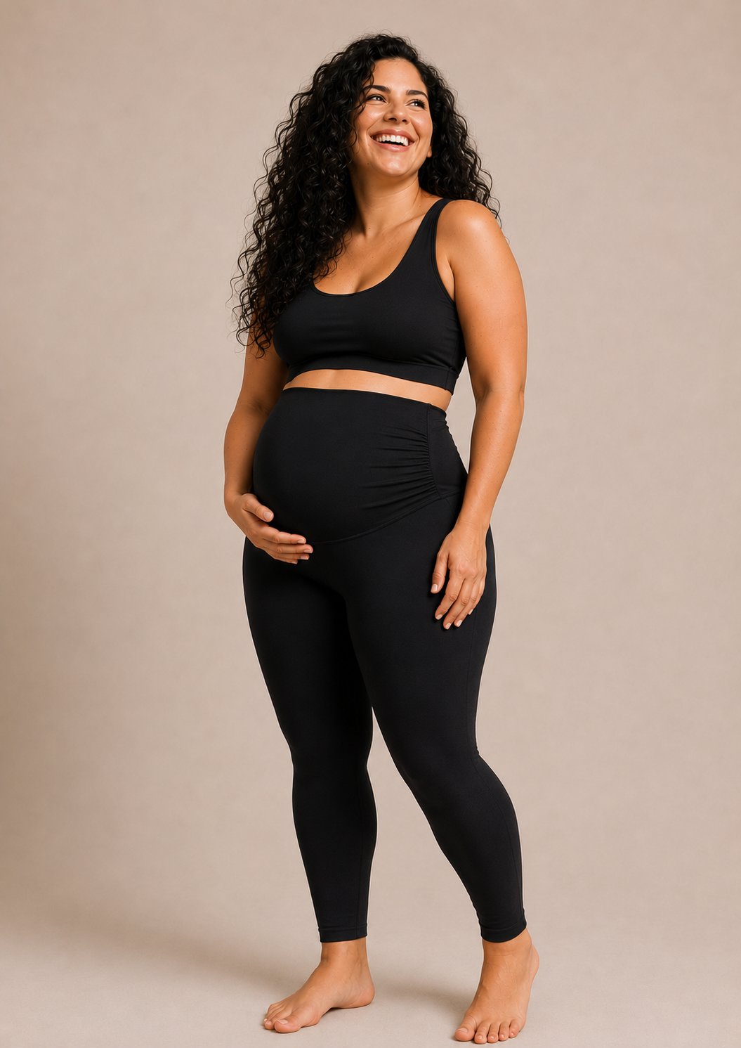 legging noir maternité Cynthya Bloom Mlle et Coco