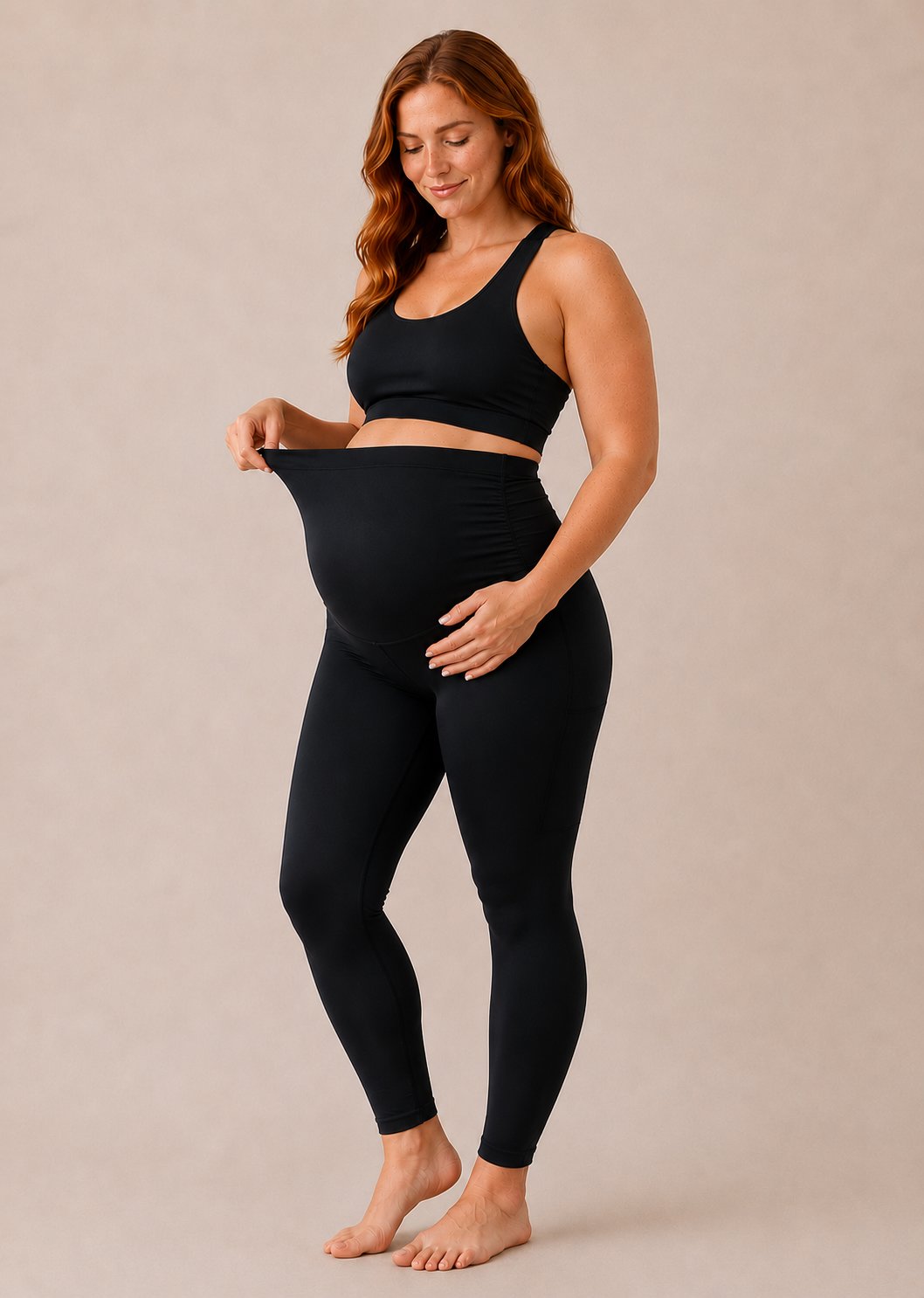 legging noir maternité Cynthya Bloom Mlle et Coco