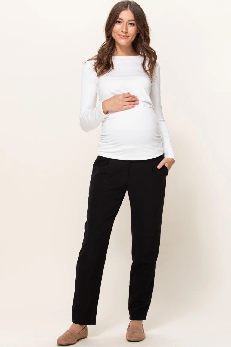 pantalon jambe fuselé maternité noir Hello Miz Mlle Coco