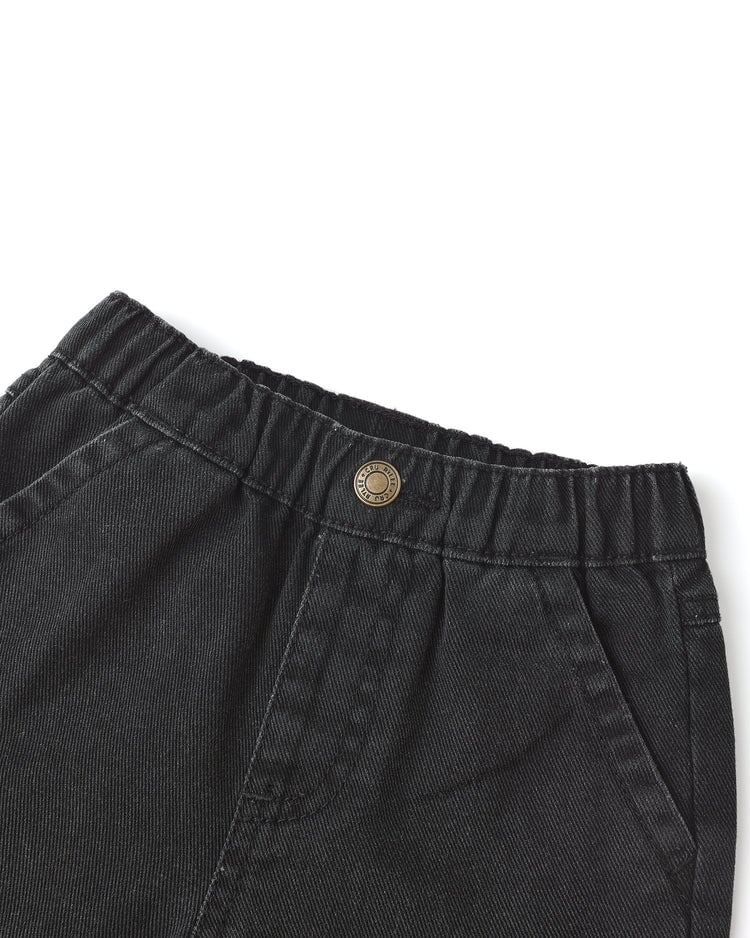 Jeans taille élastique denim noir Rylee + Cru Mlle et Coco