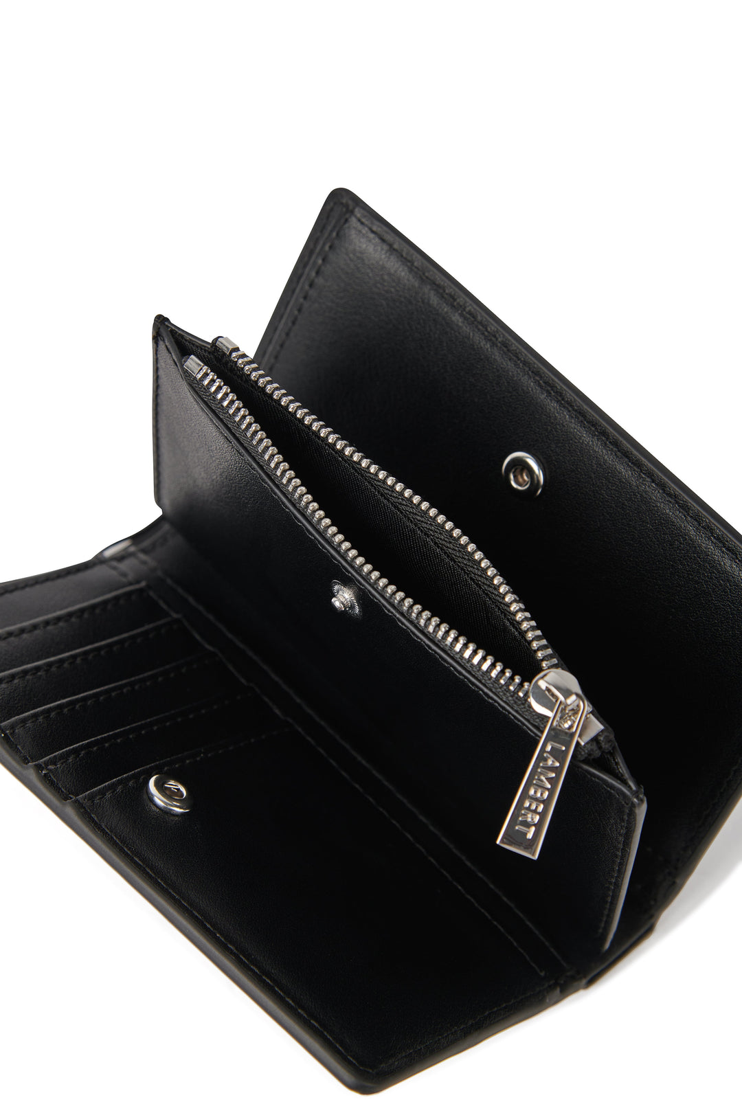 porte monnaie cuir vegan noir Lexie Lambert Mlle et Coco