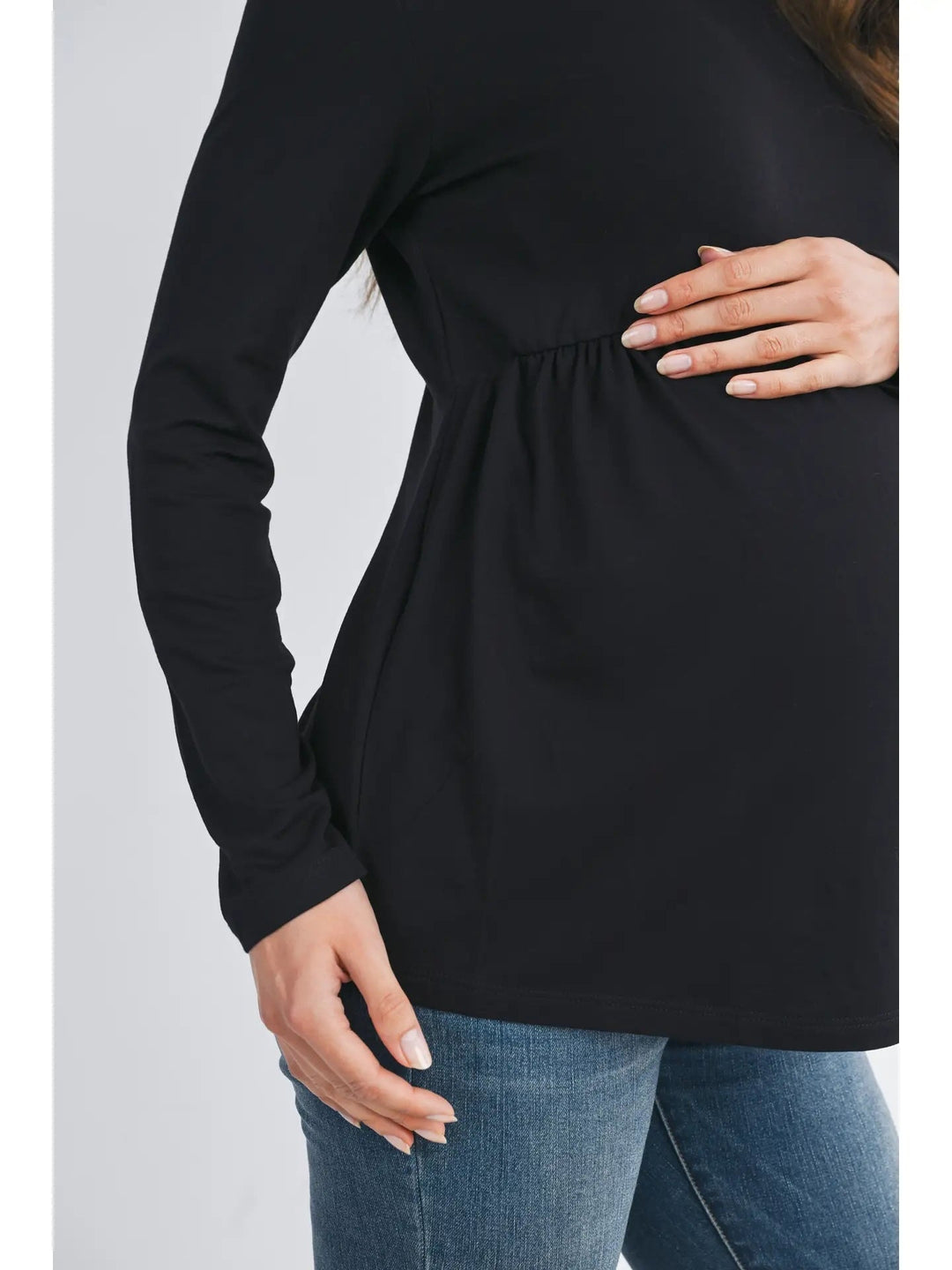 chandail manches longues noir maternité Hello Miz Mlle et Coco