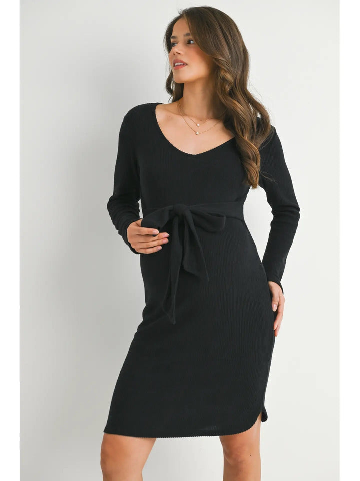 robe noir côtelé maternite Hello Miz Mlle et Coco