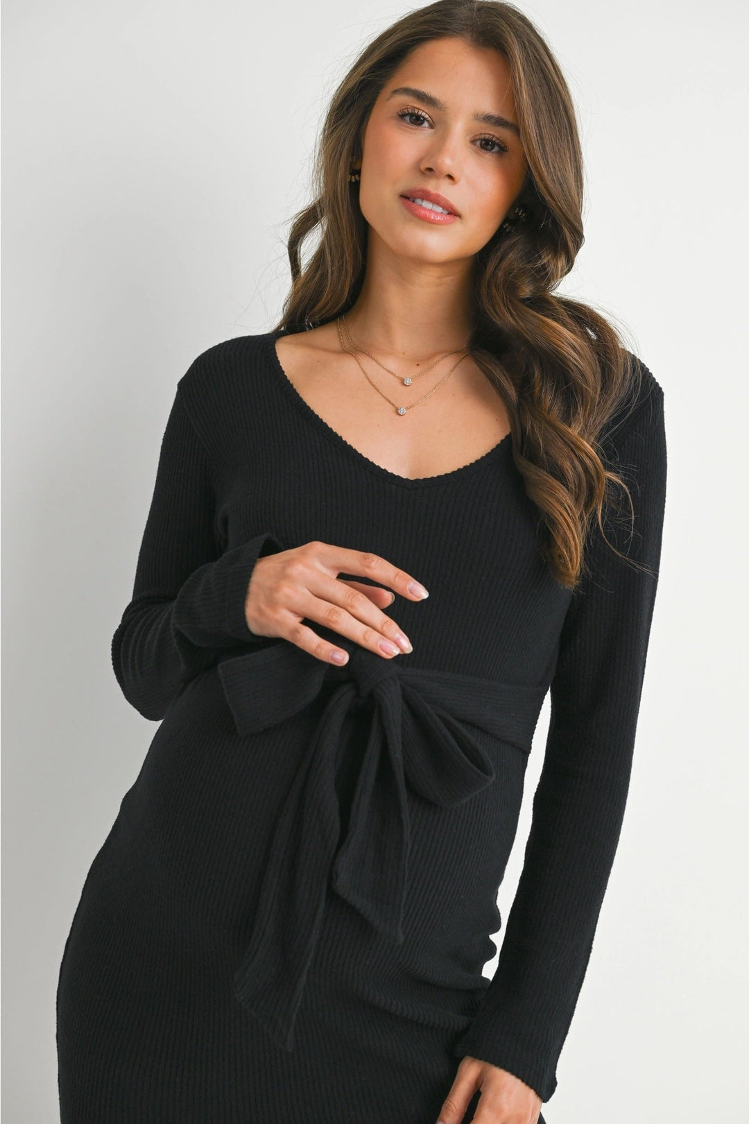 robe noir côtelé maternite Hello Miz Mlle et Coco