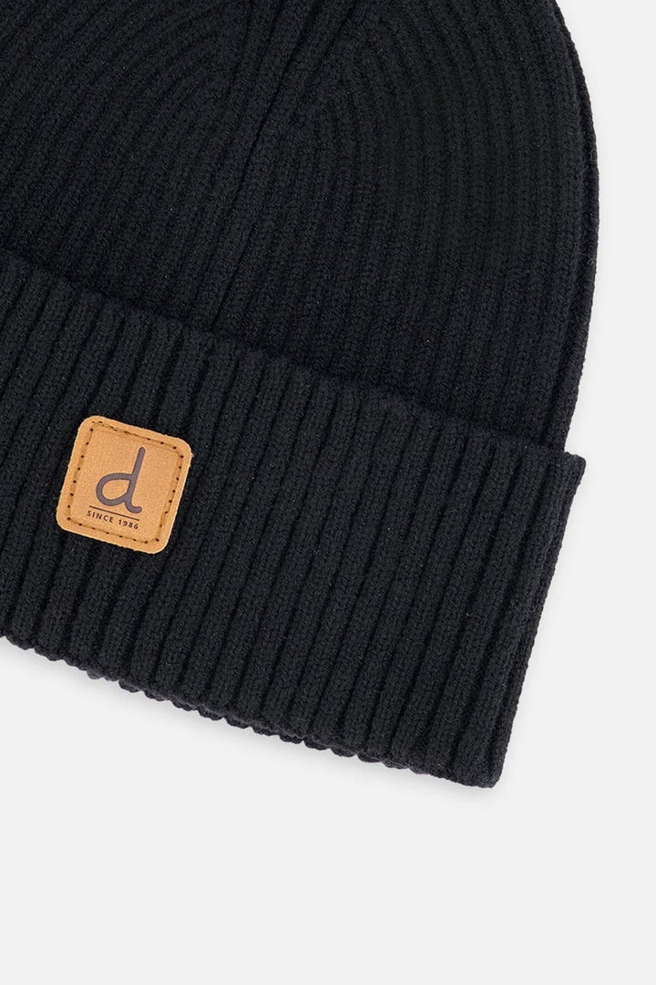 Bonnet mi-saison en tricot Noir Deux par Deux Mlle et Coco