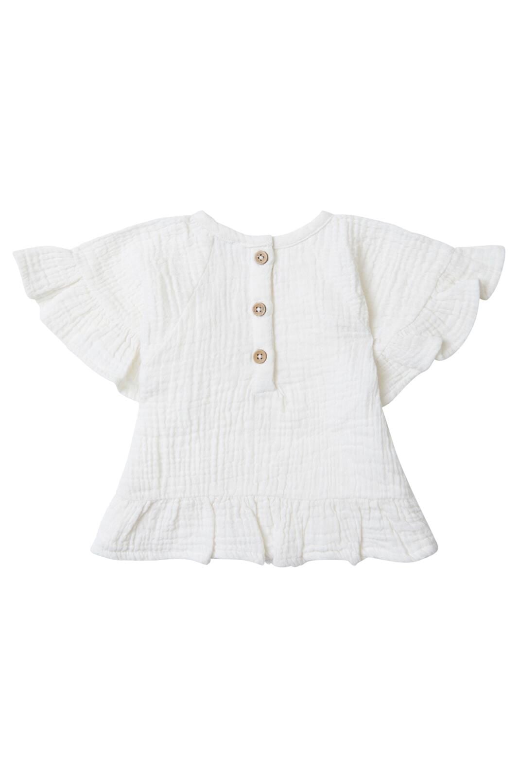 chandail volant blanc Noppies Clawson Mlle et Coco