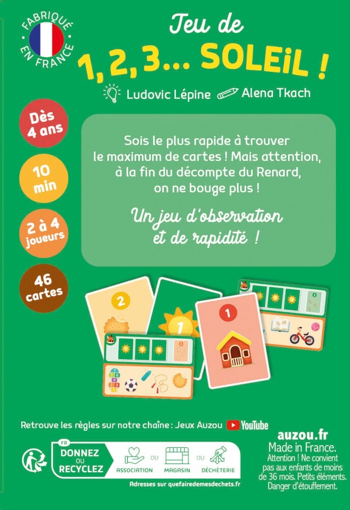 jeu de 1,2,3 Soleil Auzou Mlle et Coco activité enfant