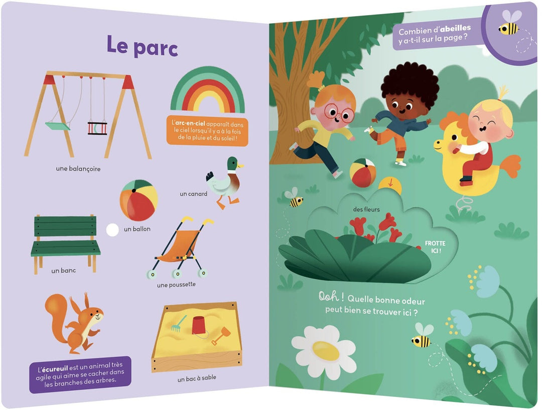 Auzou mon grand livre des odeurs Mlle et Coco