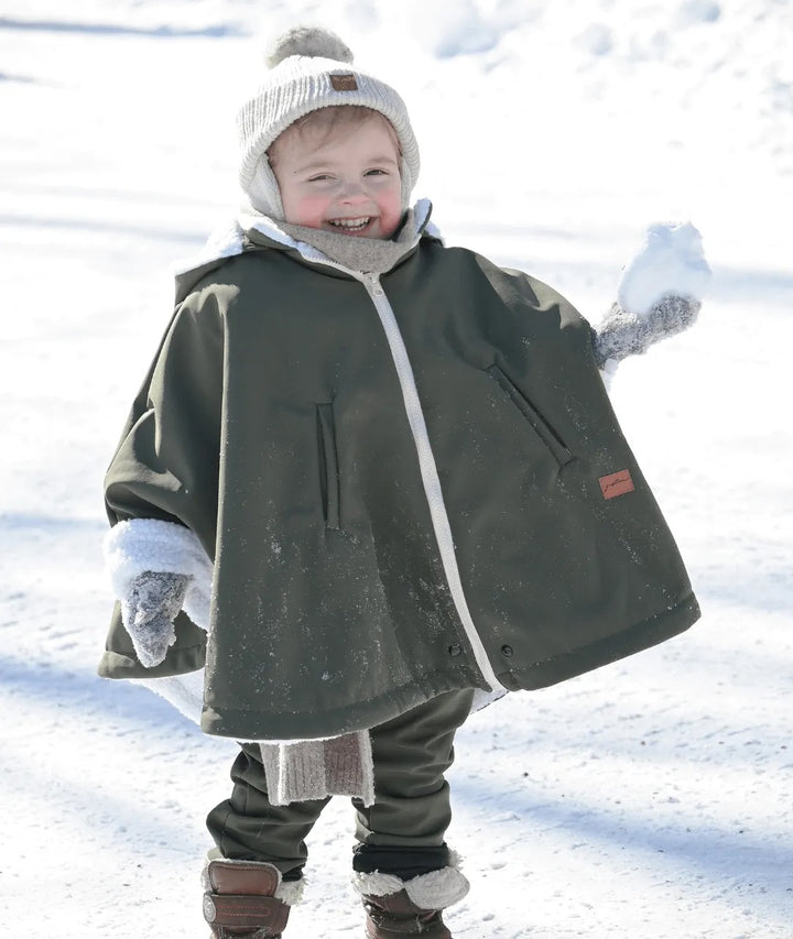 Housse poncho 3 en 1 olive bébé jusqu&