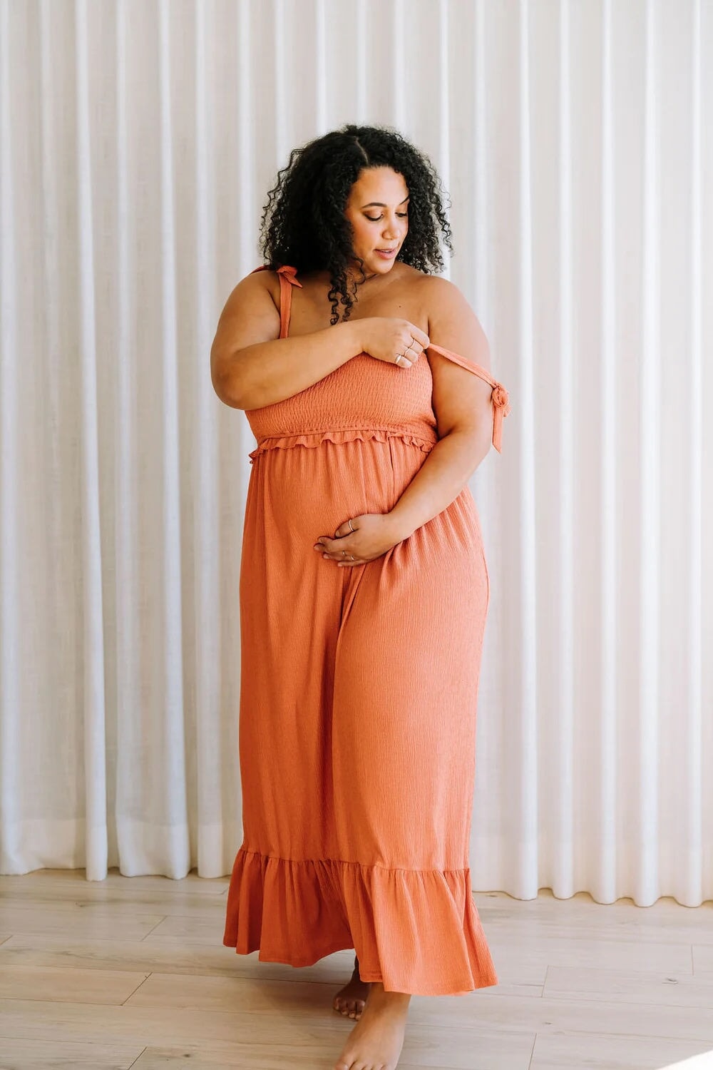 robe maternité allaitement Rose maternité corail brûlé Larissa