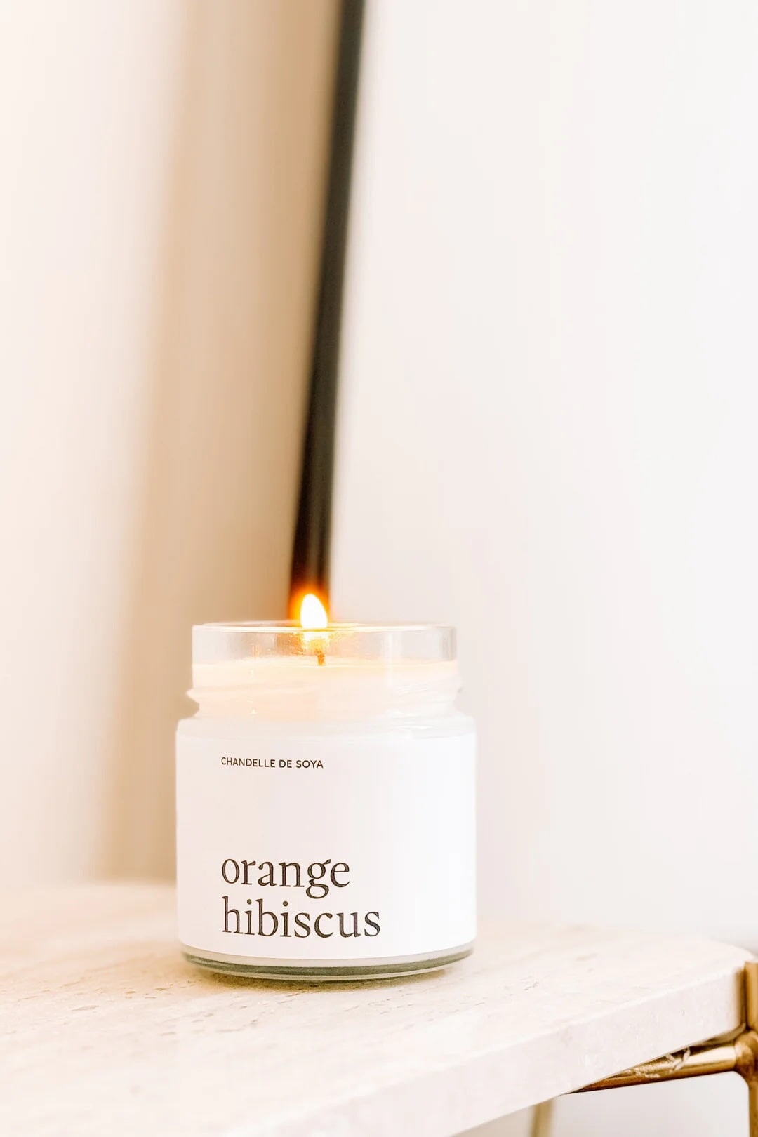 Marée chandelle soya orange hibiscus compagnie québécoise Mlle et Coco
