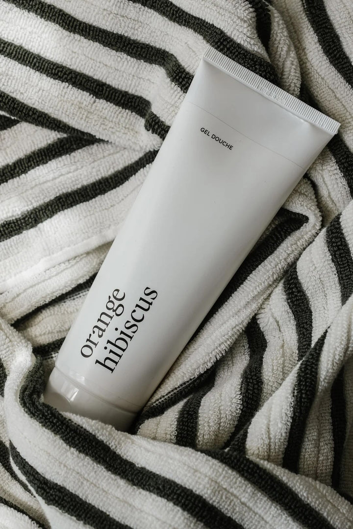 Gel douche Orange hibiscus Marée chandelles compagnie québécoise