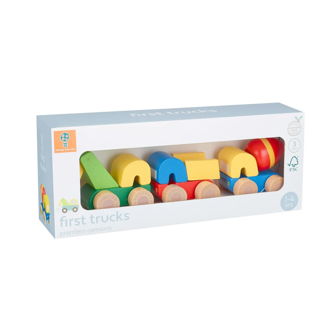 Jouets Ensemble de Camions en Bois (3) Orange Tree Toys Mlle et Coco
