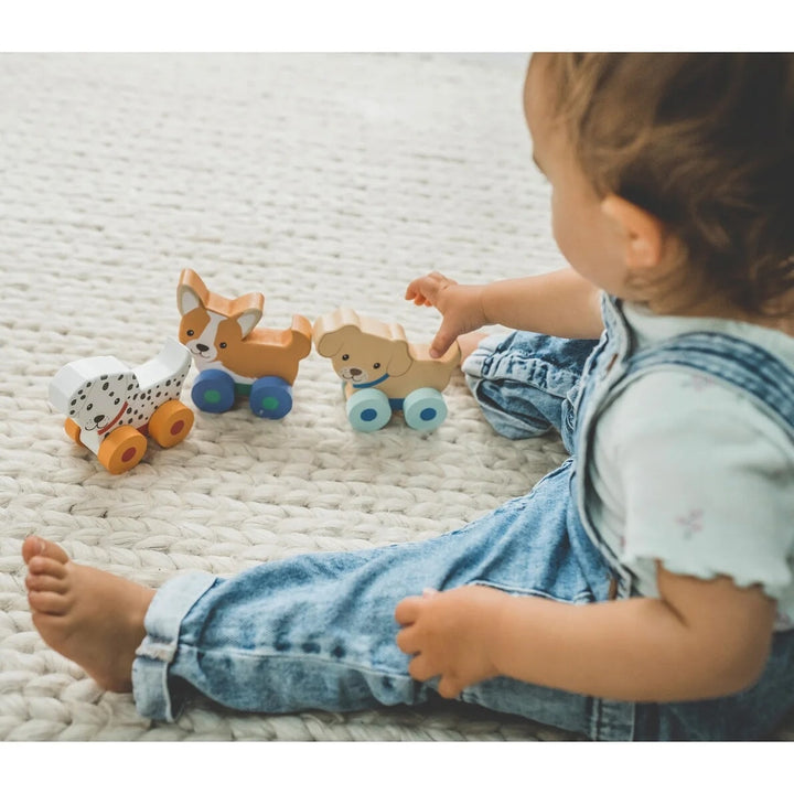 Ensemble de 3 jouet à pousser chiots Orange Tree Toys Mlle et Coco