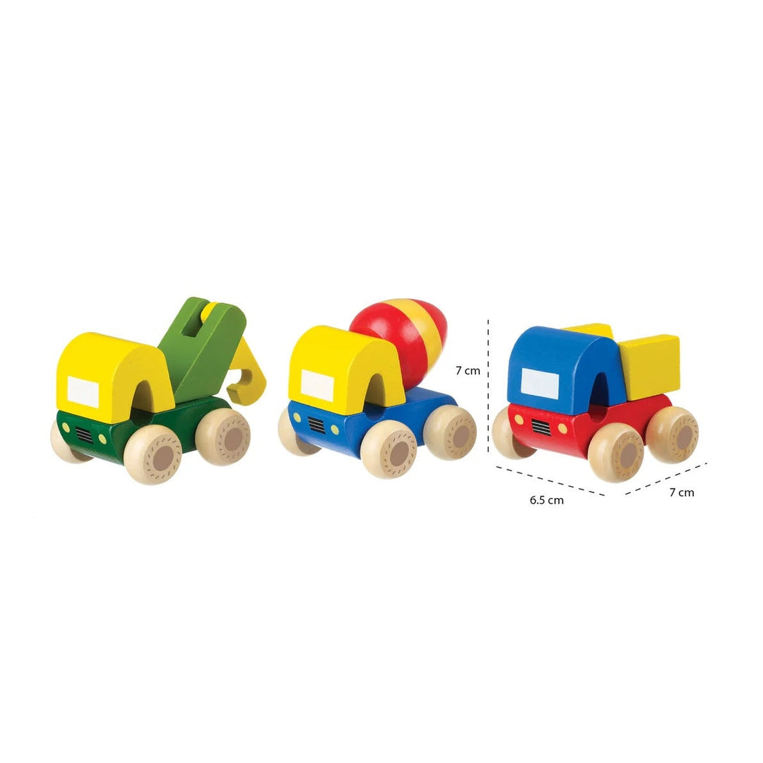 Jouets Ensemble de Camions en Bois (3) Orange Tree Toys Mlle et Coco
