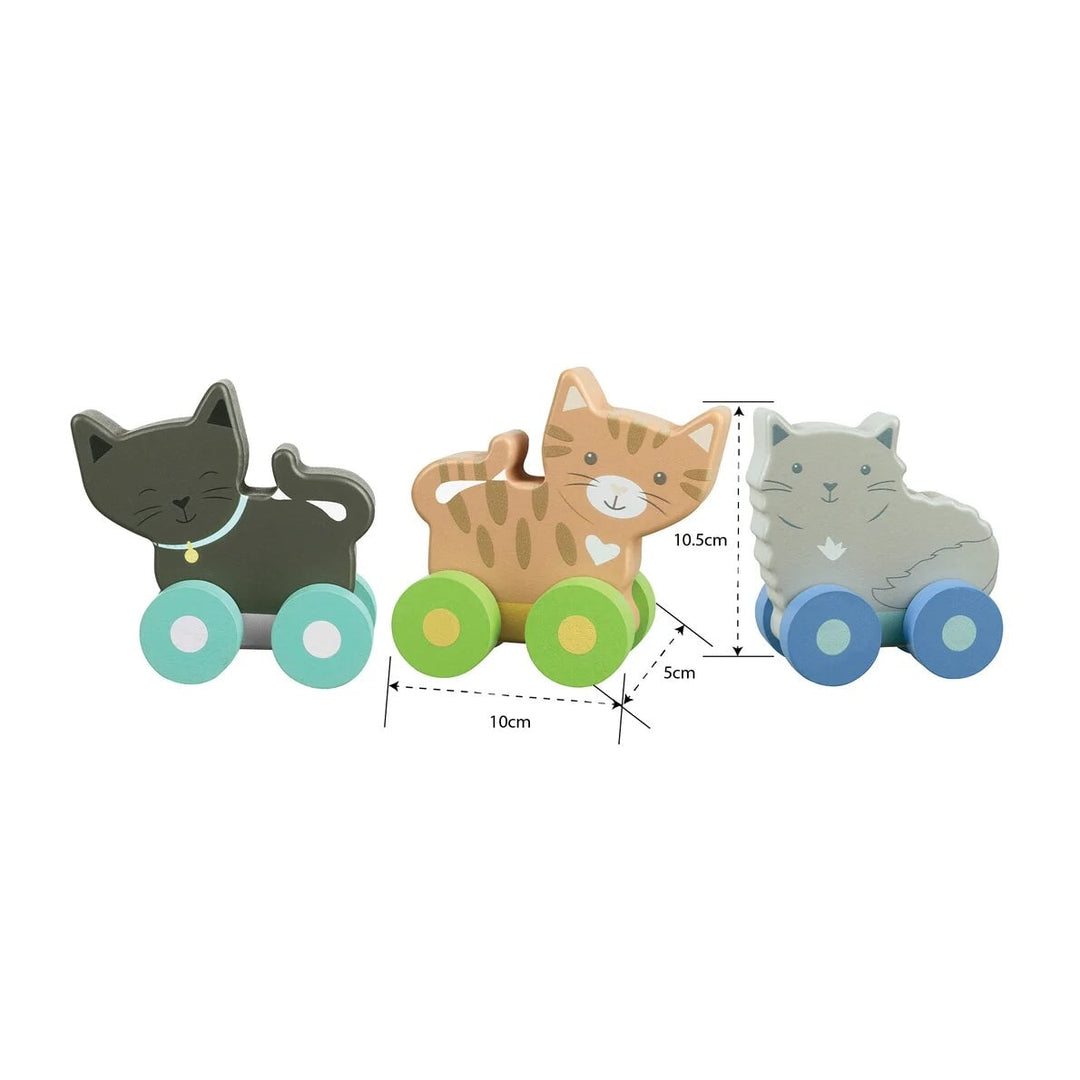 Ensemble de 3 chatons jouet à pousser Orange Tree Toys Mlle et Coco