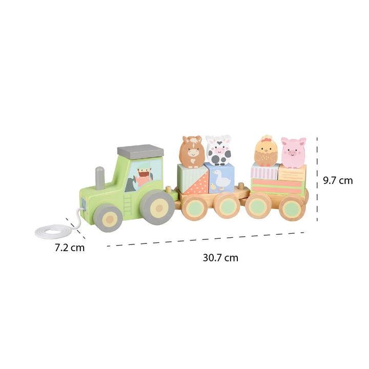 Jouet Train Puzzle Animaux de la Ferme Orange Tree Toys Mlle et Coco