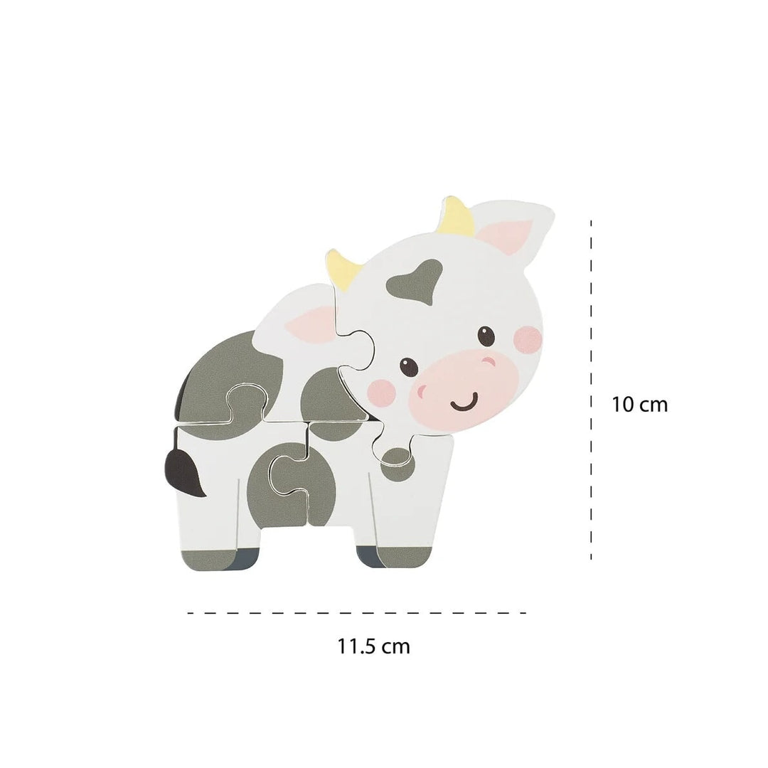 Puzzle mini 4 morceaux vache Orange Tree Toys Mlle et Coco