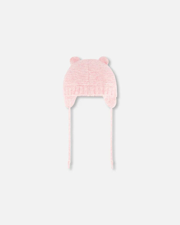 Bonnet hiver tricot rose Deux par Deux Mlle et Coco
