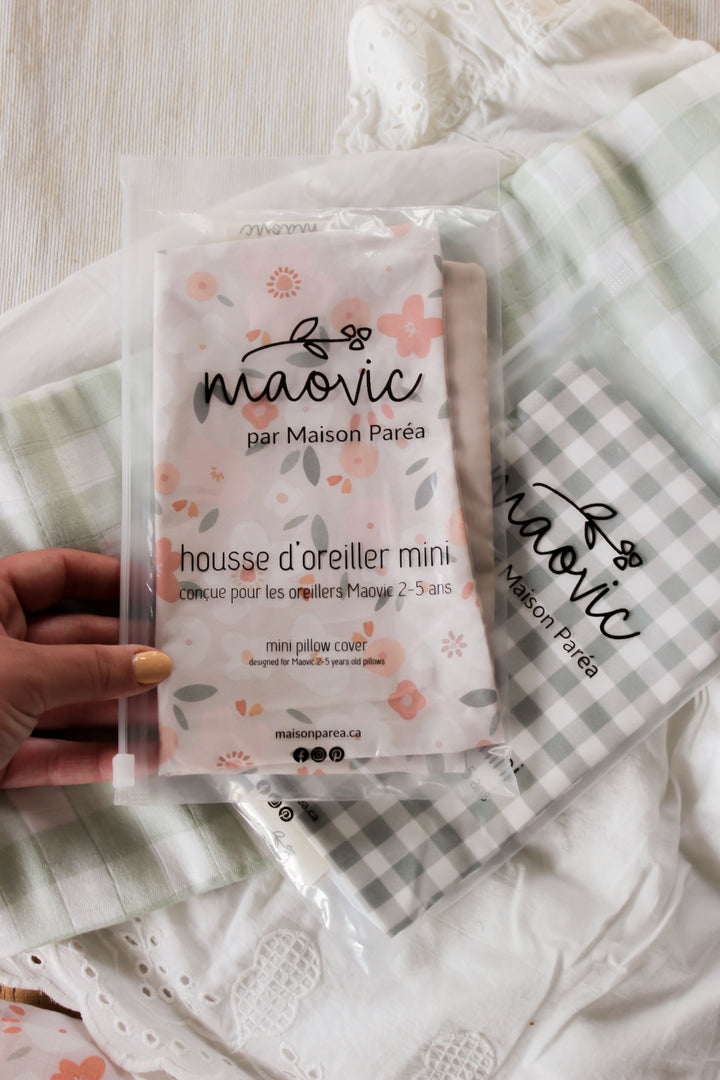 housse oreiller délicatesse floral blush Maovic Mlle et Coco
