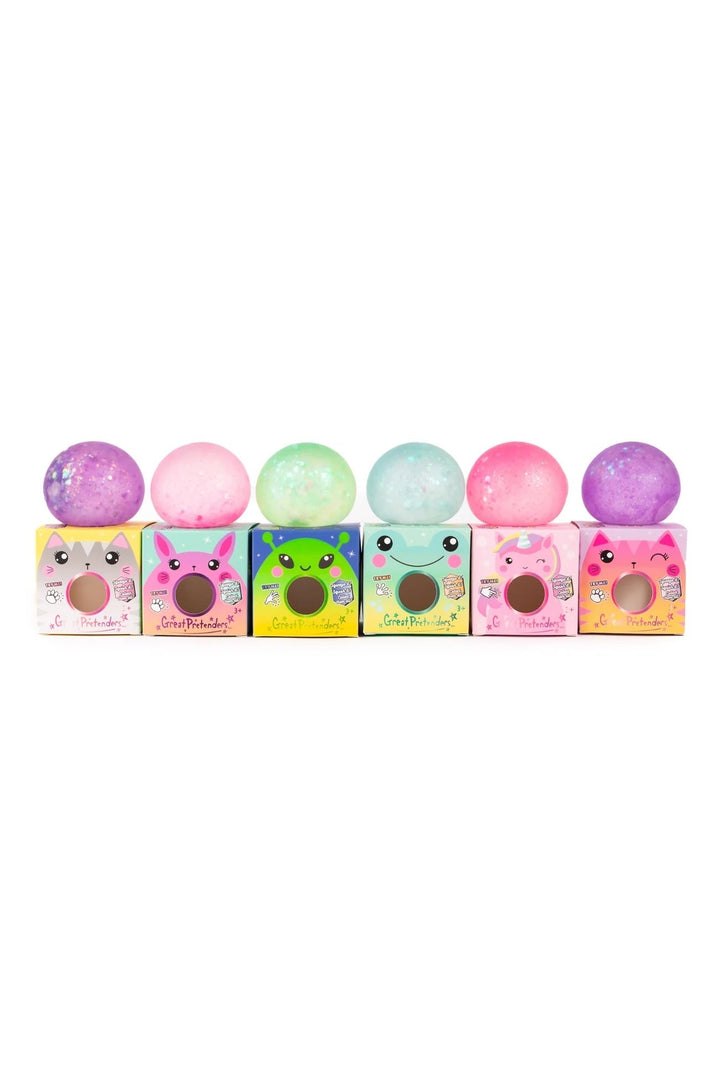 Balle anti-stress paillettes Plusieurs modèles Great Pretenders Mlle et Coco