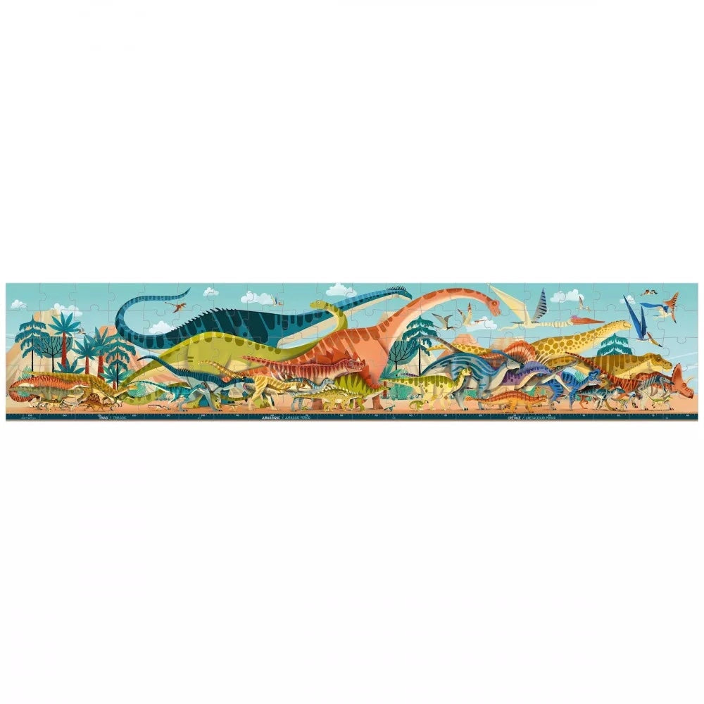 casse tête panoramique de dinosaures Janod 100 morceaux