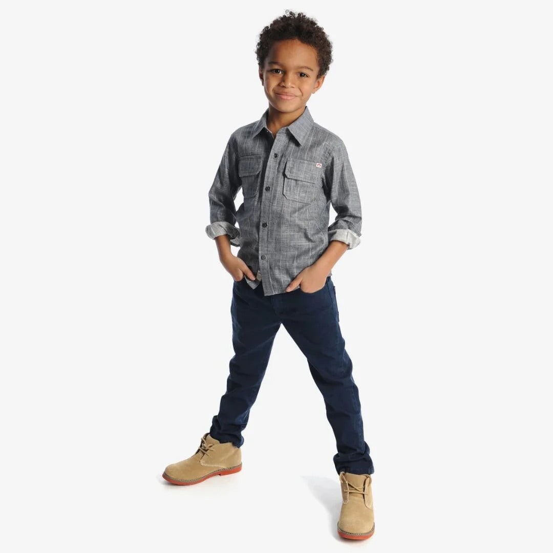 Pantalon chino de couleur bleu (galaxy) d&