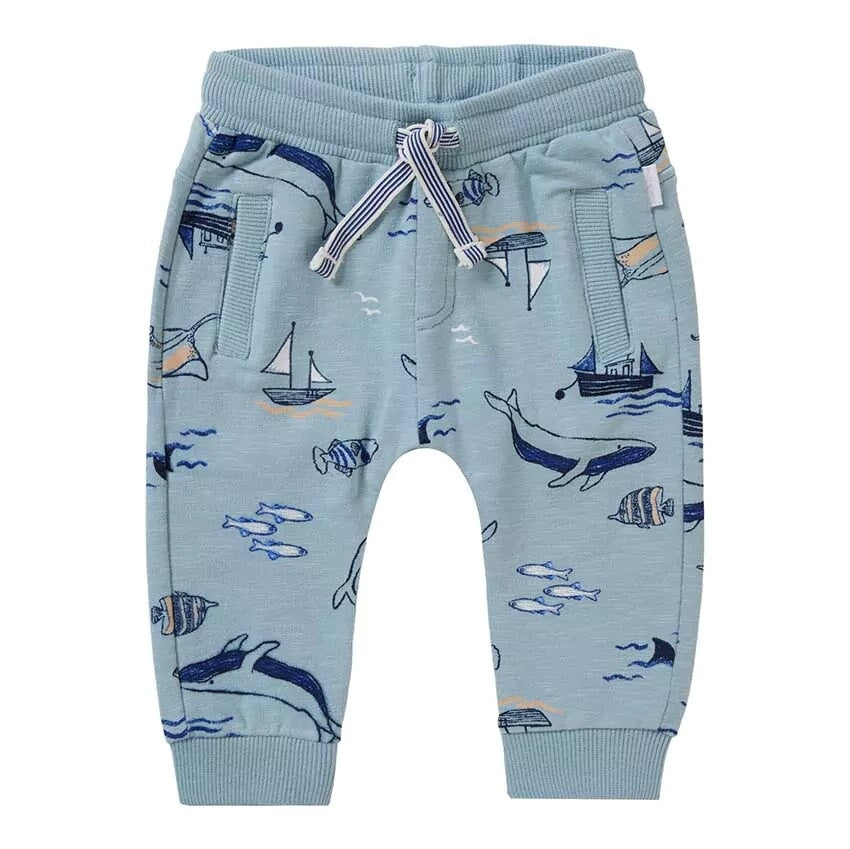 pantalon bleu bateaux baleines Noppies Mlle et Coco