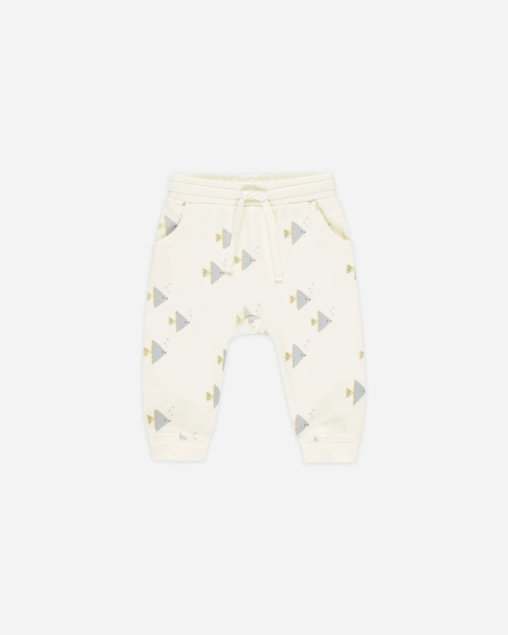 Pantalon jogging ivoire poisson-ange Rylee + Cru Mlle et Coco