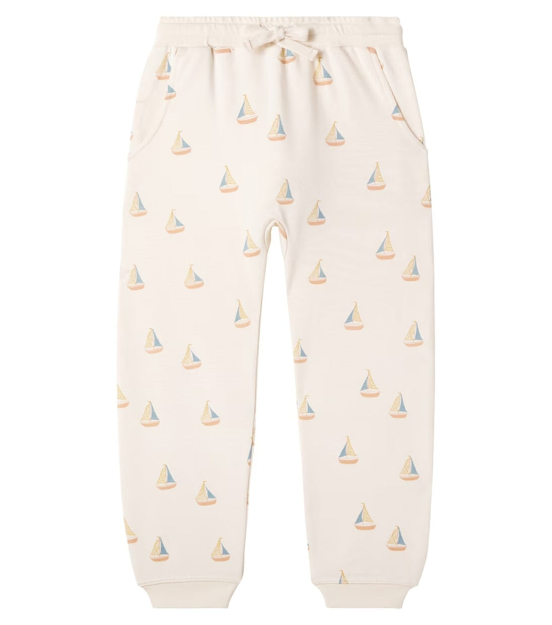 Pantalon jogging crème et voiliers Rylee + cru Mlle et Coco
